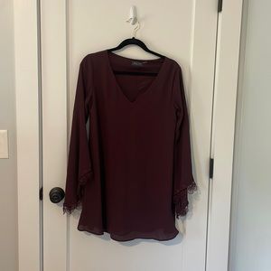 Maroon cocktail dress